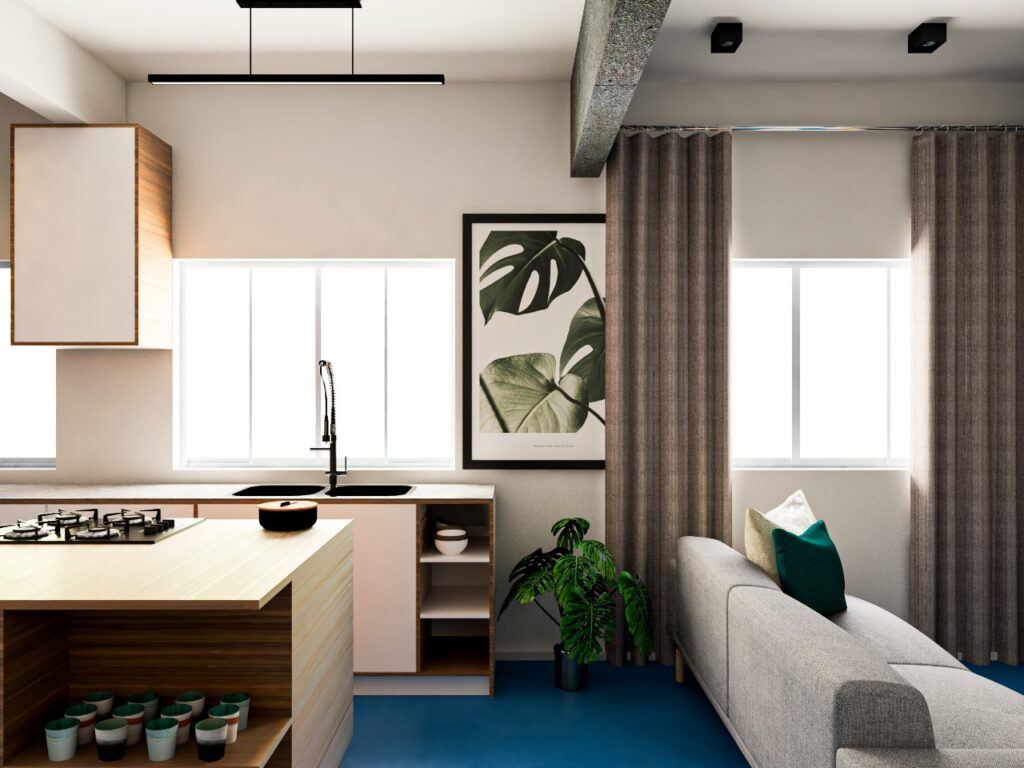 Sala integrada, mobiliário otimizado e novos usos funcionais