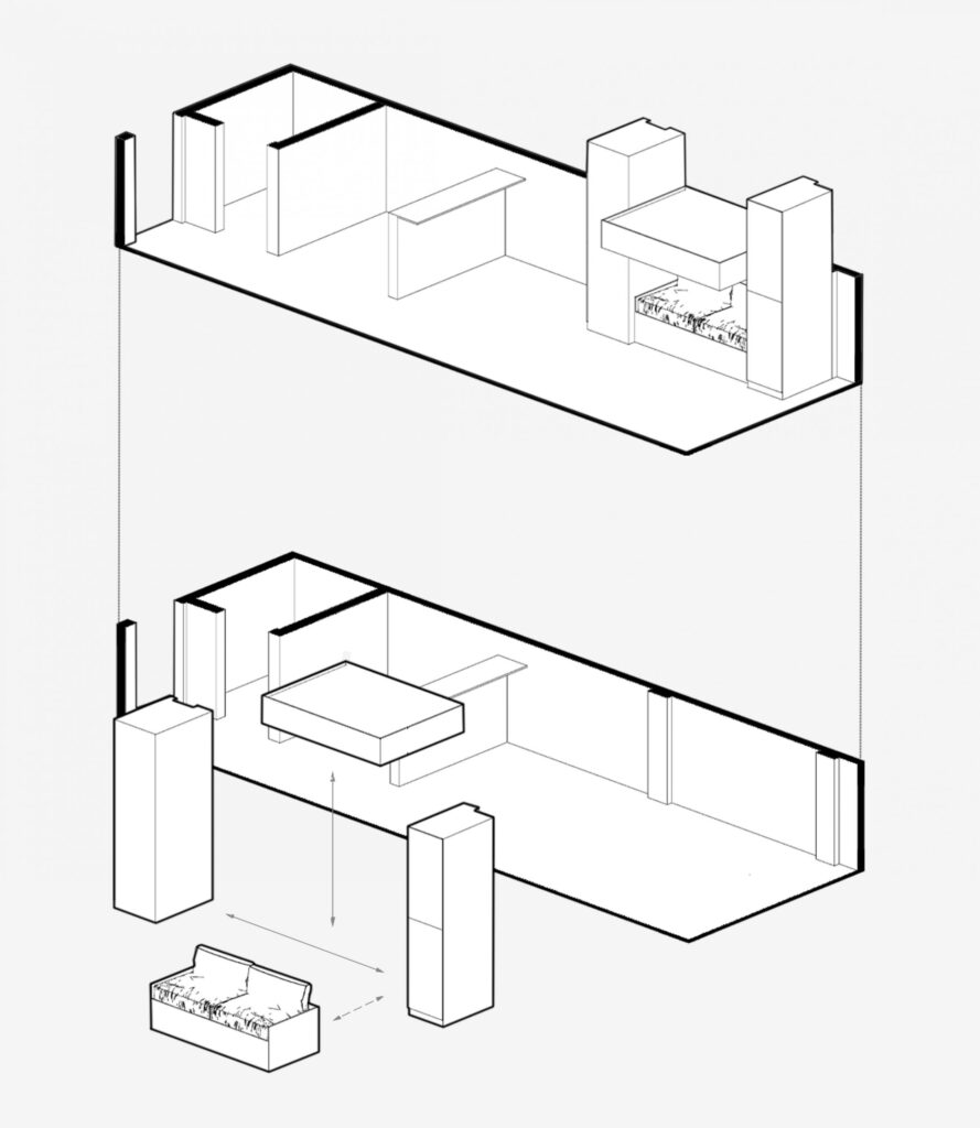 Isométrica explodida: Projeto de interiores